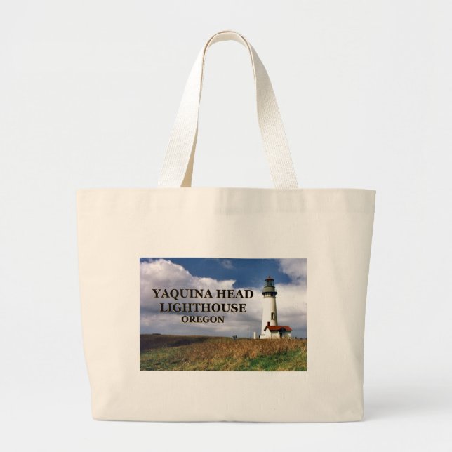 Bolsa Tote Grande Yaquina Head Lighthouse, Oregon Tote Bag (Frente)