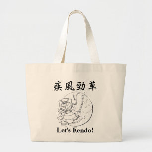 Bolsa Tote Grande Yay Kendo! Sacola enorme ShippuKeiso