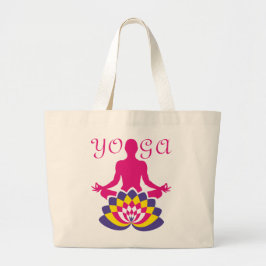 Bolsa Tote Grande Yoga Flor de Loto