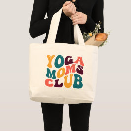 Bolsa Tote Grande Yoga Mães Club Souvenir Retro Style Groovy
