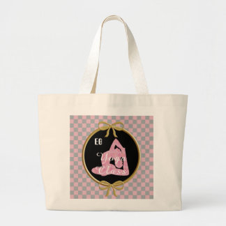 Bolsa Tote Grande Yoga Silhouette & Soft Pink & Cinza Checks