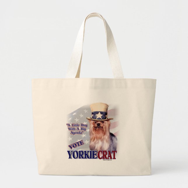 Bolsa Tote Grande Yorkshire Terrier Gifts (Frente)