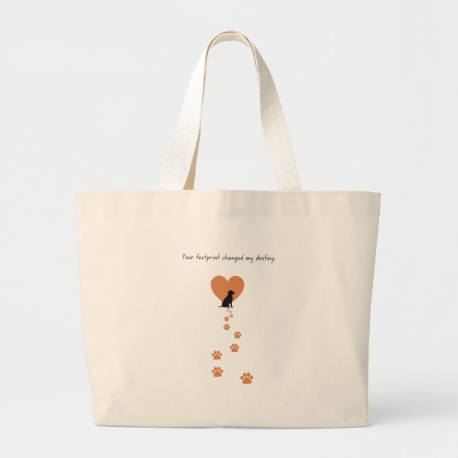 Bolsa Tote Grande Your footprint changed my destiny (Frente)