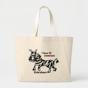 Bolsa Tote Grande Zebraham - Eu adoro contraste