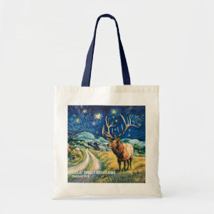 Bolsa Tote Grandes Montanhas Smooky Animais Alce Vintage Van
