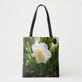 Bolsa Tote Grandes narcisos brancos em um dia de primavera