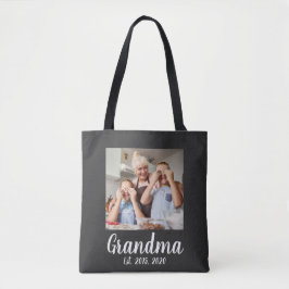 Bolsa Tote Grandma Established White Script Photo