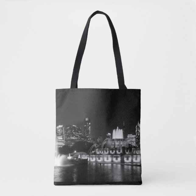 Bolsa Tote Grant Park Chicago Grayscale (Frente)