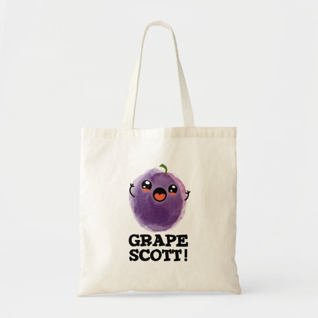 Bolsa Tote Grape Scott Funny Fruta Grape Pun (Frente)
