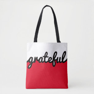 Bolsa Tote Grateful Red Black White Color Block