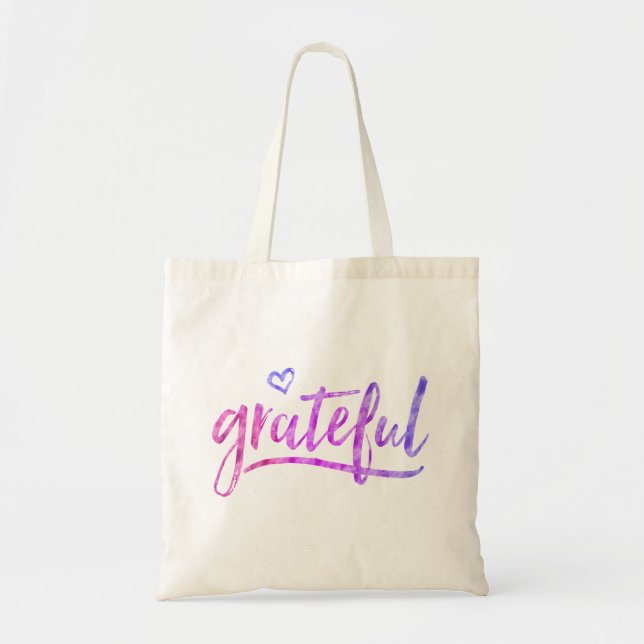 Bolsa Tote Grateful Watercolor (Frente)