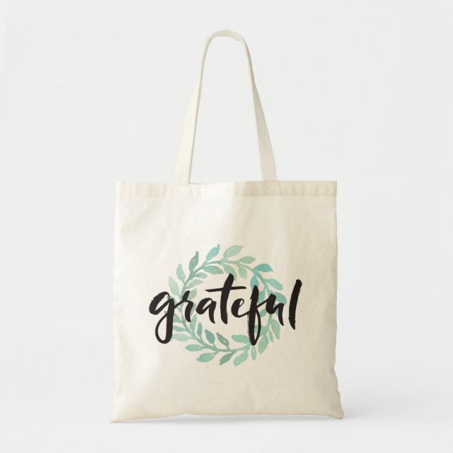 Bolsa Tote Gratidão Grateful Wreath (Frente)