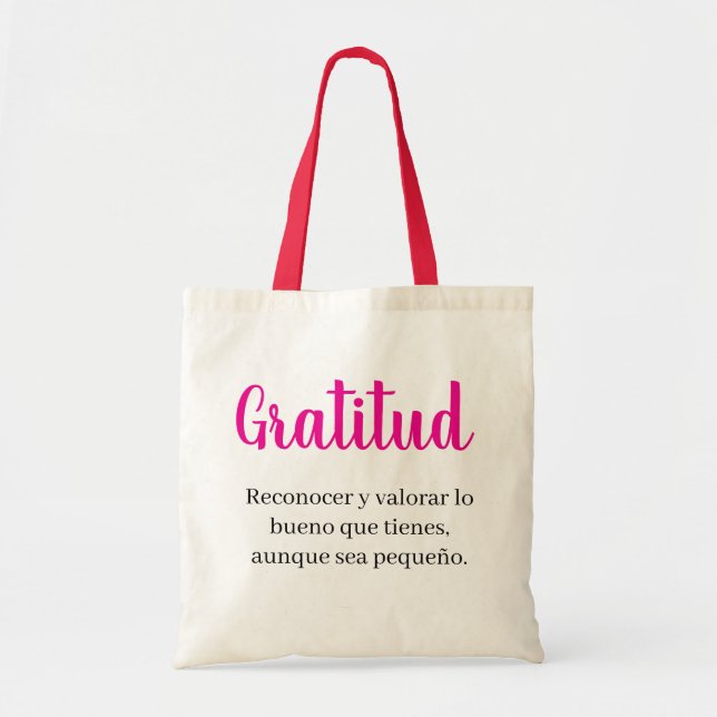 Bolsa Tote gratitud  (Frente)