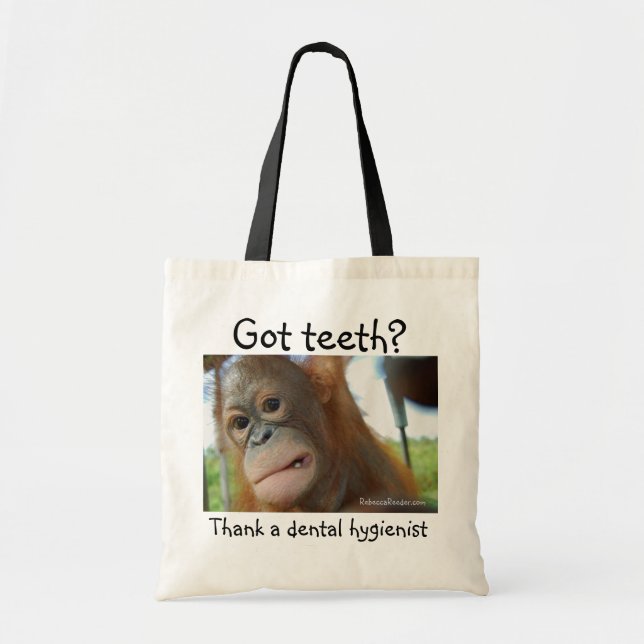 Bolsa Tote Gratitude dental do dentista (Frente)
