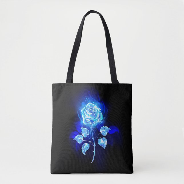 Bolsa Tote Gravação de Rosa Azul (Frente)