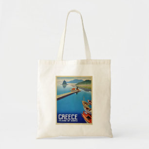 Bolsa Tote Grécia Vintage Isle of Corfu Viagem