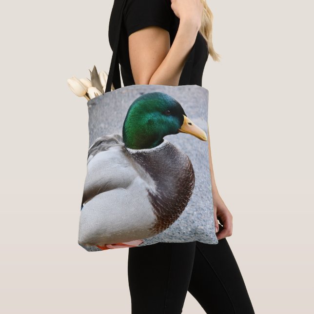 Bolsa Tote Green Headed Mallard Drake (Close Up)