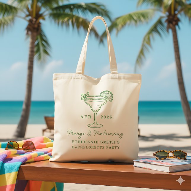 Bolsa Tote Green Margs and Matrimony Bachelorette Party  (Criador carregado)