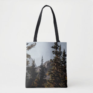 BOLSA TOTE GREEN PINE TREES NEAR MOUNTAIN DURING DAYTIME