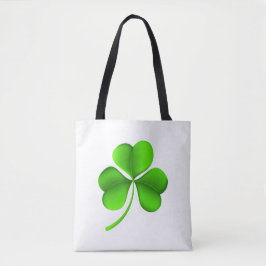 Bolsa Tote Green Shamrock sobre White stcnt