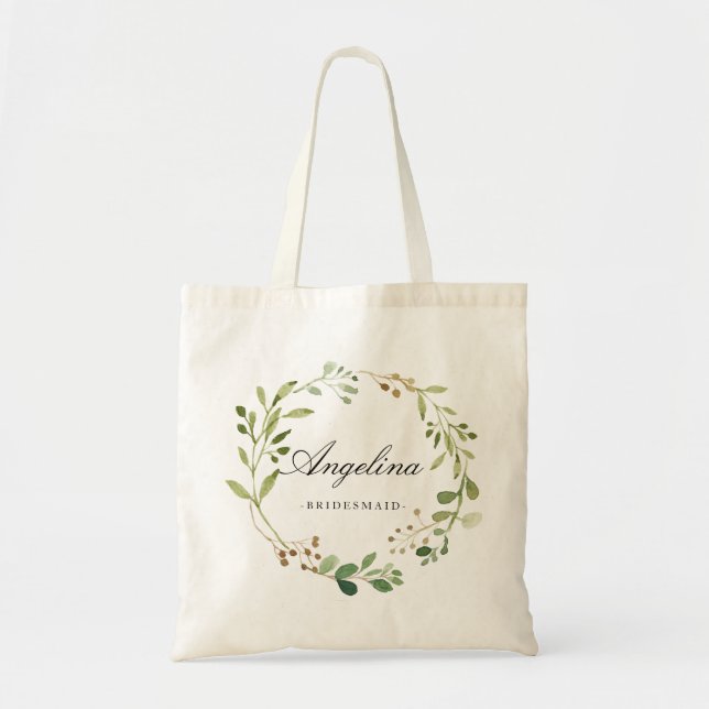 Bolsa Tote Greenery Bridesmaid Personalizada-11 (Frente)
