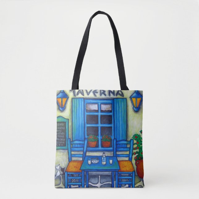 Bolsa Tote Grega Taverna Bag Por Lisa Lorenz (Frente)