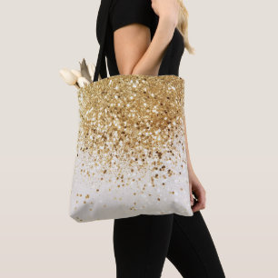 Bolsa Tote Grelha de Glitter Dourado com Espumante #2
