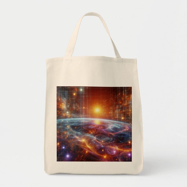 Bolsa Tote Grelha Quântica Iluminada (Frente)
