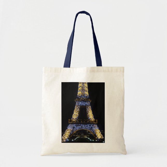 Bolsa Tote Grelha, Torre Eiffel Twinkle... (Frente)