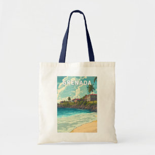 Bolsa Tote Grenada Illustração Viagem Art Vintage