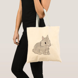 Bolsa Tote Grey lionhead bunny