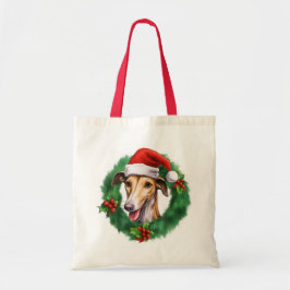 Bolsa Tote Greyhound Christmas Wreath