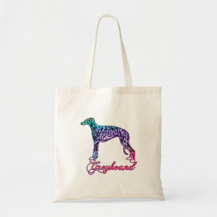 Bolsa Tote Greyhound Colorful Brindle Tote Bag