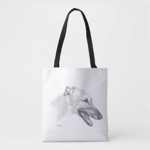 Bolsa Tote Greyhound Dog Art Toag