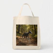 Greyhound Elegant Grocery Tote Bag