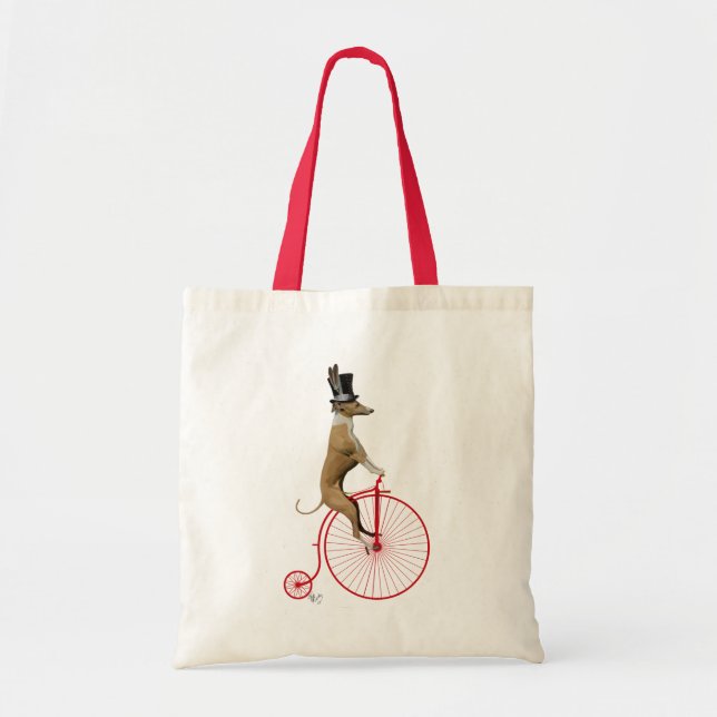 Bolsa Tote Greyhound no Red Penny Farthing (Frente)