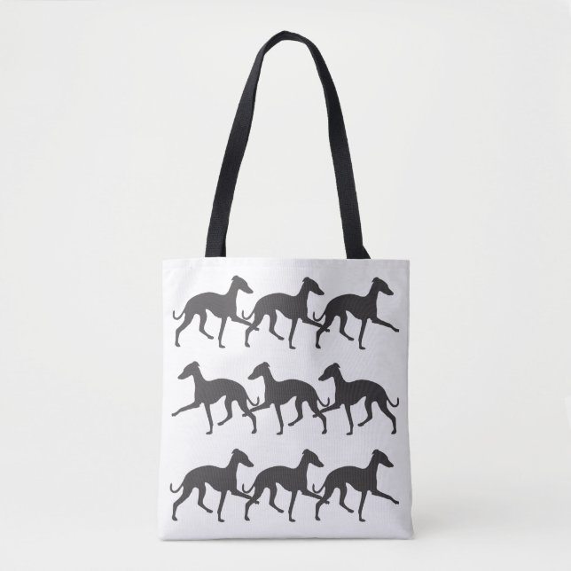 Bolsa Tote Greyhound Silhouettes Italiano (Frente)