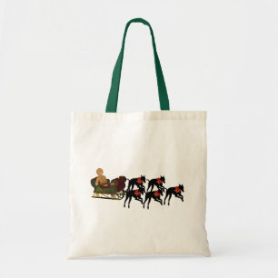 Bolsa Tote Greyhounds Sleigh Natal Holiday