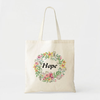 Bolsa Tote Grinalda da aguarela/bolsa orçamento da esperança