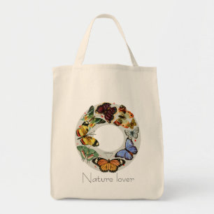 Bolsa Tote Grinalda da borboleta: saco de tinta