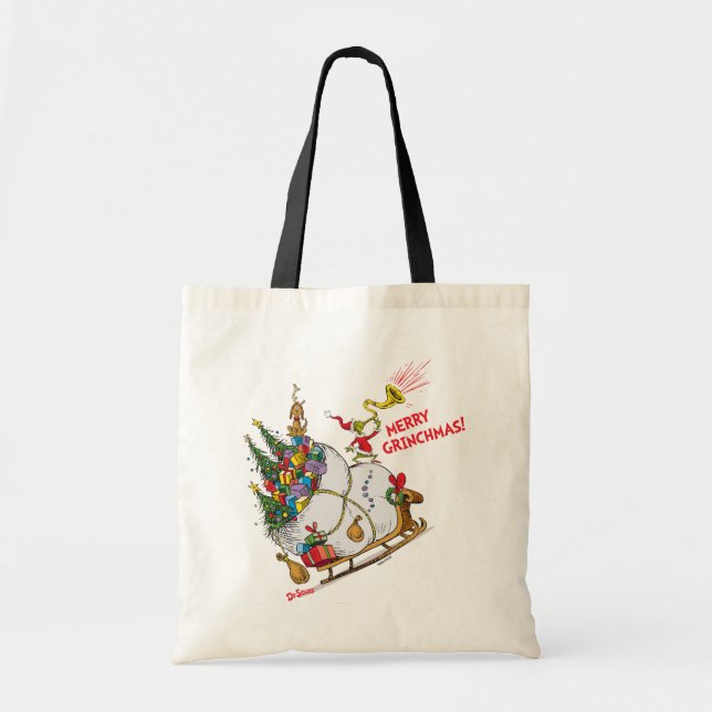 Bolsa Tote Grinch Clássico | Feliz Grinchmas! (Frente)
