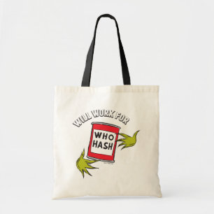 Bolsa Tote Grinch Clássico Vou Trabalhar por Quem Hash Quot