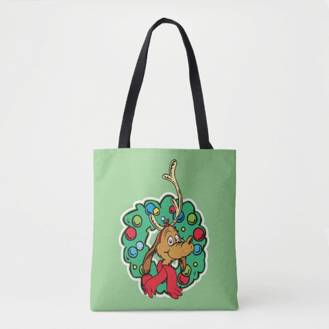 Bolsa Tote Grinch | Coroa de Natal Max (Frente)