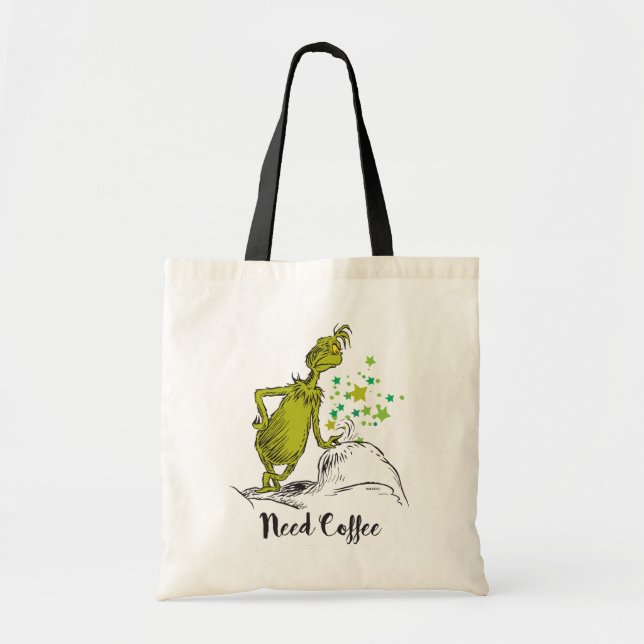 Bolsa Tote Grinch | Engraçado Precisa Café (Frente)