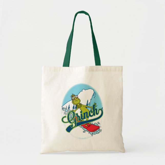 Bolsa Tote Grinch Esquiando na Nieve (Frente)