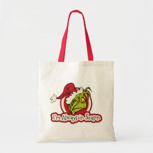 Bolsa Tote Grinch Eu Estou Sempre na Estação