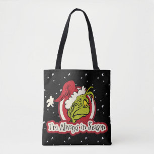 Bolsa Tote Grinch   Eu Estou Sempre na Estação