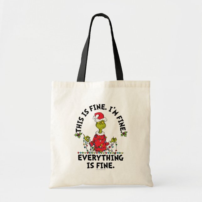 Bolsa Tote Grinch | Everything is Fine (Frente)