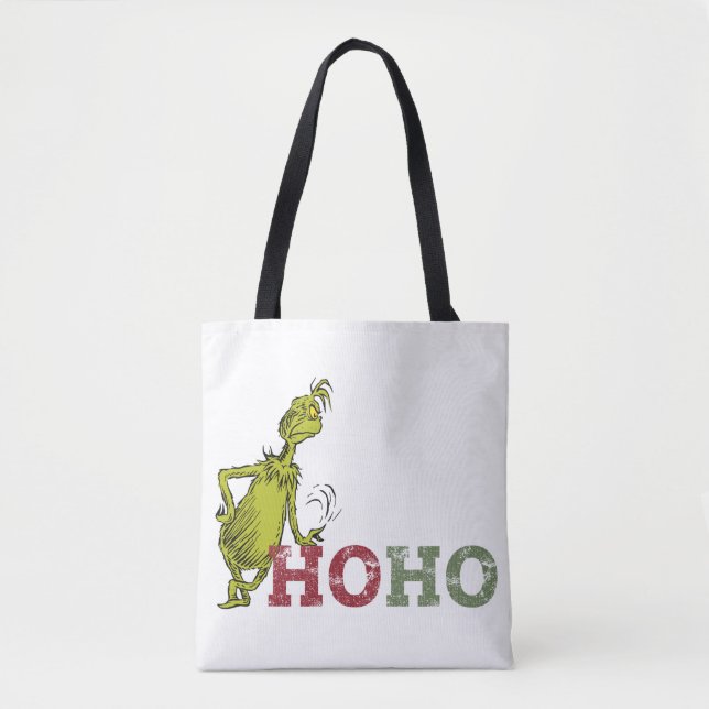 Bolsa Tote Grinch | Ho Ho Ho (Frente)