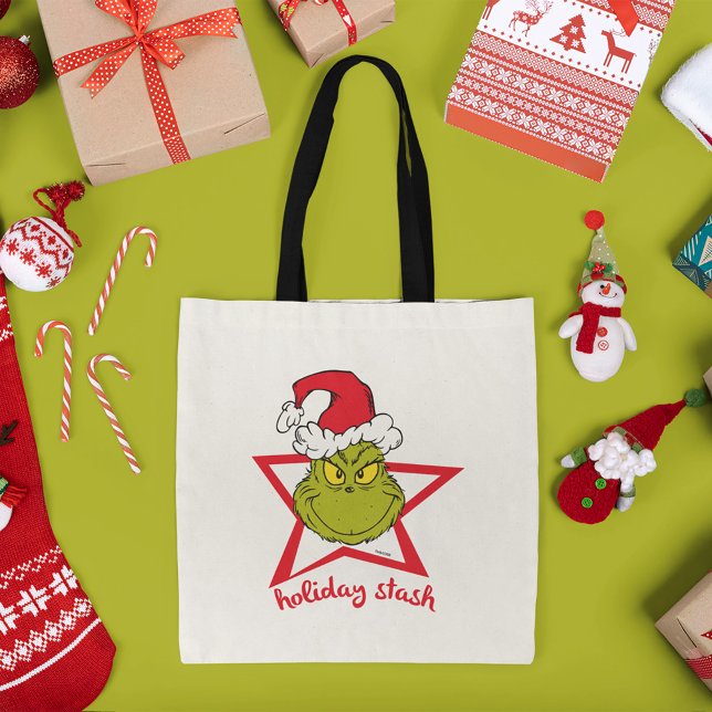 Bolsa Tote Grinch | Reserva de Feriado (Tote on table)